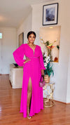 Fuchsia Bloom Chiffon Dress