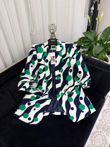  Green  & blue  Dot Blazer