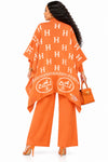 PREORDER 34 -ORANGE 3-PIECE  KNIT PANT SET
