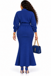 PREORDER 15 – BLUE KNIT SKIRT SET