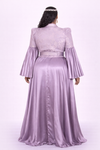 Lilac Royal Couture 4-Piece High-Low Jacket Bustier satin Skirt Set