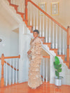 Champagne Royal Ruffle Couture Gown