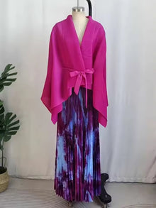  multiple colors MIYAKI skirt set