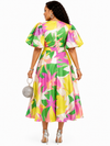 Timeless Charm Wrap Midi Dress(Floral)