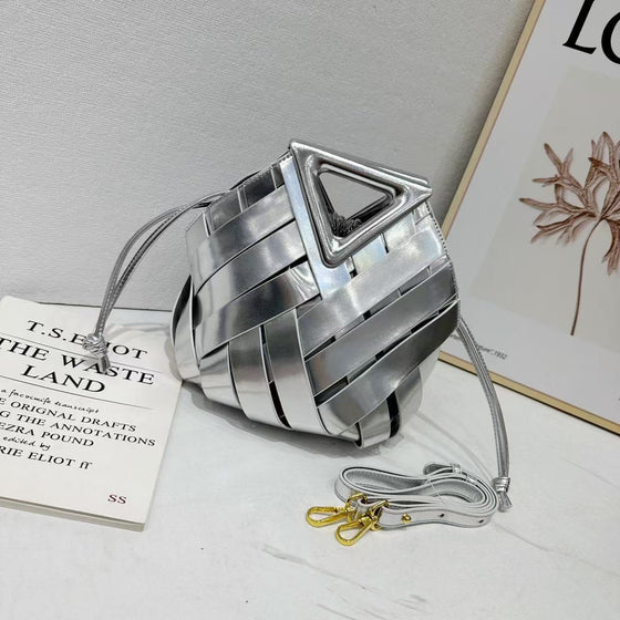 Woven Geometric Handle Bag