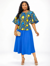 Royal Sapphire Skirt Set(Blue/Yellow)