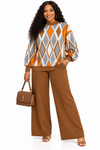PREORDER 20- BROWN 2- PIECE  KNIT PANT SET