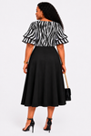 Midnight Zebra Grace Dress(Black)