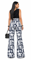 Midnight Luxe Geometry palazzo Pants