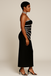 Midnight Chains” Strapless Bandage Dress(PREORDER)