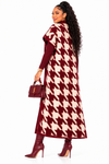 PREORDER 39 WINE- 2PIECE PONCHO SWEATER DRESS.