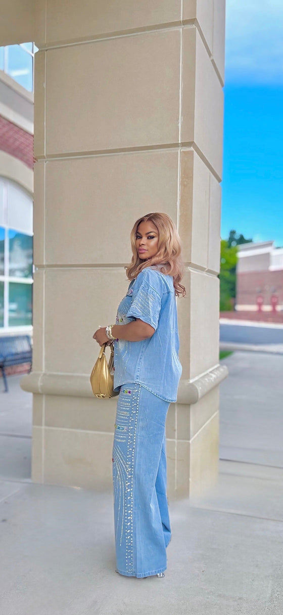 Luxury Gemstone Denim Set
