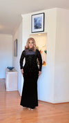 Starlight Radiance Velvet Gown(BLACK)