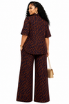 Mocha Safari Chic Pant Set
