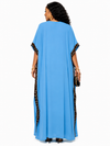 Safari Luxe Leopard Kaftan(Blue)
