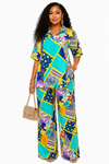 Tropical Mosaic Pant Set