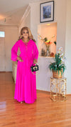 RHINESTONE BELTED MAXI DRESS (PINK)