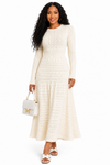 Timeless Grace Knit Maxi Dress(cream)