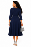 Grace Midi Dress(Navy)