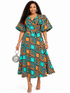 Timeless Charm Wrap Midi Dress(checkered)