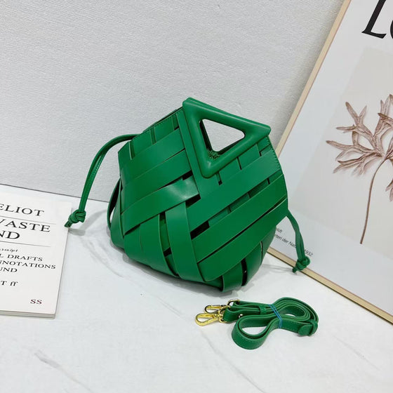 Woven Geometric Handle Bag