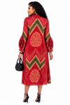 Royal Ember MIYAKI Midi Dress(Red)