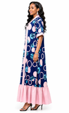Iconic Flow Maxi Dress – Royal Blush Circle