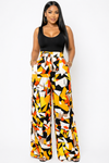 Bold geometric print palazzo pant