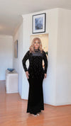 Starlight Radiance Velvet Gown(BLACK)