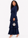 Serenity Layers Maxi Dress(Navy)