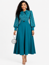 Regal Charm Maxi Dress(Teal)