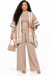 PREORDER 11- BEIGE  3-PIECE KNIT PANT SET