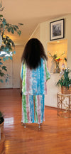 Green Front button-belt top/palazzo pant(PREORDER)