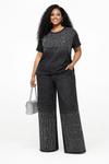 Royal Sparkle Palazzo Set(Black)