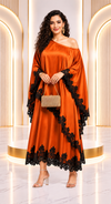 The  Valencia Luxe Skirt Set(burnt orange)