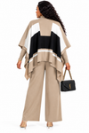 PREORDER 16 -BEIGE  3-PIECE  KNIT PANT SET