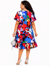 Artistic Flair Ruffle Midi Dress(Multi color)
