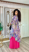 2 piece multi color Painted Bloom MIYAKI Pleated Set(PREORDER)
