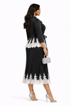 Regal Lace Trim MIYAKI DRESS(Black)
