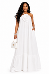 The Rosette Breeze Maxi Dress(white)