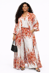 Floral Breeze 3-Piece Pant Set(orange)
