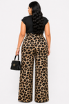 Royal Flow Palazzo Pants (leopard print)