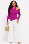 Amour Wrap Knit Blouse(FAUSIA)