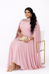 Rosette Grace Cape Maxi Dress(PEACH)