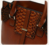 CROCODILE PATTERNS FASHION BAG(BROWN)