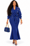 PREORDER 15 – BLUE KNIT SKIRT SET