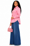 Golden Charm Pink Statement Blouse
