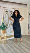 Midnight Sparkle Crystal Dress.(PREORDER)