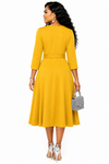 Grace Midi Dress(Mustard)