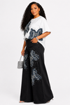 2pcs Butterfly Glam Denim Set